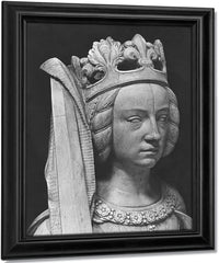 Nantes, St. Peter And St. Paul Cathedral, Tomb Of Francis Ii, Duke Of Brittany And Marguerite Of Foix, Head Of Justice (B W Photo) By Michel Colombe Fine Art Print