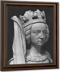 Nantes, St. Peter And St. Paul Cathedral, Tomb Of Francis Ii, Duke Of Brittany And Marguerite Of Foix, Head Of Justice (B W Photo) By Michel Colombe Fine Art Print