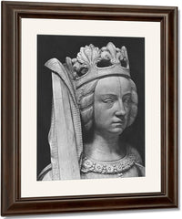 Nantes, St. Peter And St. Paul Cathedral, Tomb Of Francis Ii, Duke Of Brittany And Marguerite Of Foix, Head Of Justice (B W Photo) By Michel Colombe Fine Art Print