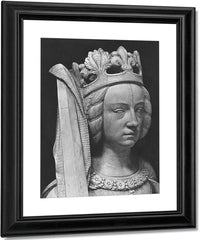 Nantes, St. Peter And St. Paul Cathedral, Tomb Of Francis Ii, Duke Of Brittany And Marguerite Of Foix, Head Of Justice (B W Photo) By Michel Colombe Fine Art Print