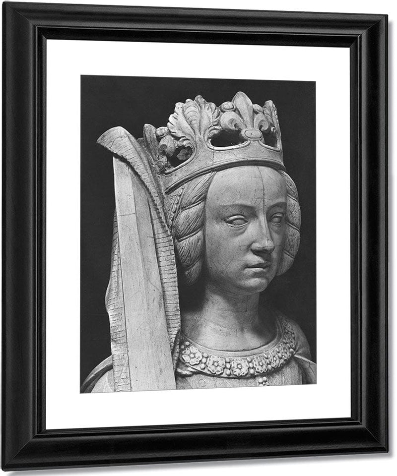 Nantes, St. Peter And St. Paul Cathedral, Tomb Of Francis Ii, Duke Of Brittany And Marguerite Of Foix, Head Of Justice (B W Photo) By Michel Colombe Fine Art Print