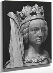 Nantes, St. Peter And St. Paul Cathedral, Tomb Of Francis Ii, Duke Of Brittany And Marguerite Of Foix, Head Of Justice (B W Photo) By Michel Colombe Fine Art Print