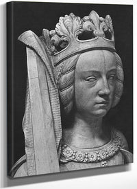 Nantes, St. Peter And St. Paul Cathedral, Tomb Of Francis Ii, Duke Of Brittany And Marguerite Of Foix, Head Of Justice (B W Photo) By Michel Colombe Fine Art Print