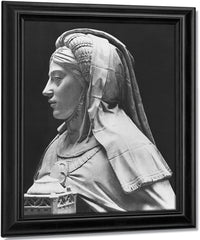 Nantes, St. Peter And St. Paul Cathedral, Tomb Of Francis Ii, Duke Of Brittany And Marguerite Of Foix, Head Of Temperance (B W Photo) By Michel Colombe Fine Art Print