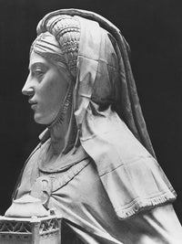 Nantes, St. Peter And St. Paul Cathedral, Tomb Of Francis Ii, Duke Of Brittany And Marguerite Of Foix, Head Of Temperance (B W Photo) By Michel Colombe Fine Art Print