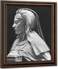 Nantes, St. Peter And St. Paul Cathedral, Tomb Of Francis Ii, Duke Of Brittany And Marguerite Of Foix, Head Of Temperance (B W Photo) By Michel Colombe Fine Art Print