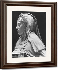 Nantes, St. Peter And St. Paul Cathedral, Tomb Of Francis Ii, Duke Of Brittany And Marguerite Of Foix, Head Of Temperance (B W Photo) By Michel Colombe Fine Art Print