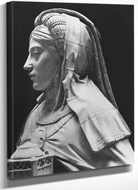 Nantes, St. Peter And St. Paul Cathedral, Tomb Of Francis Ii, Duke Of Brittany And Marguerite Of Foix, Head Of Temperance (B W Photo) By Michel Colombe Fine Art Print