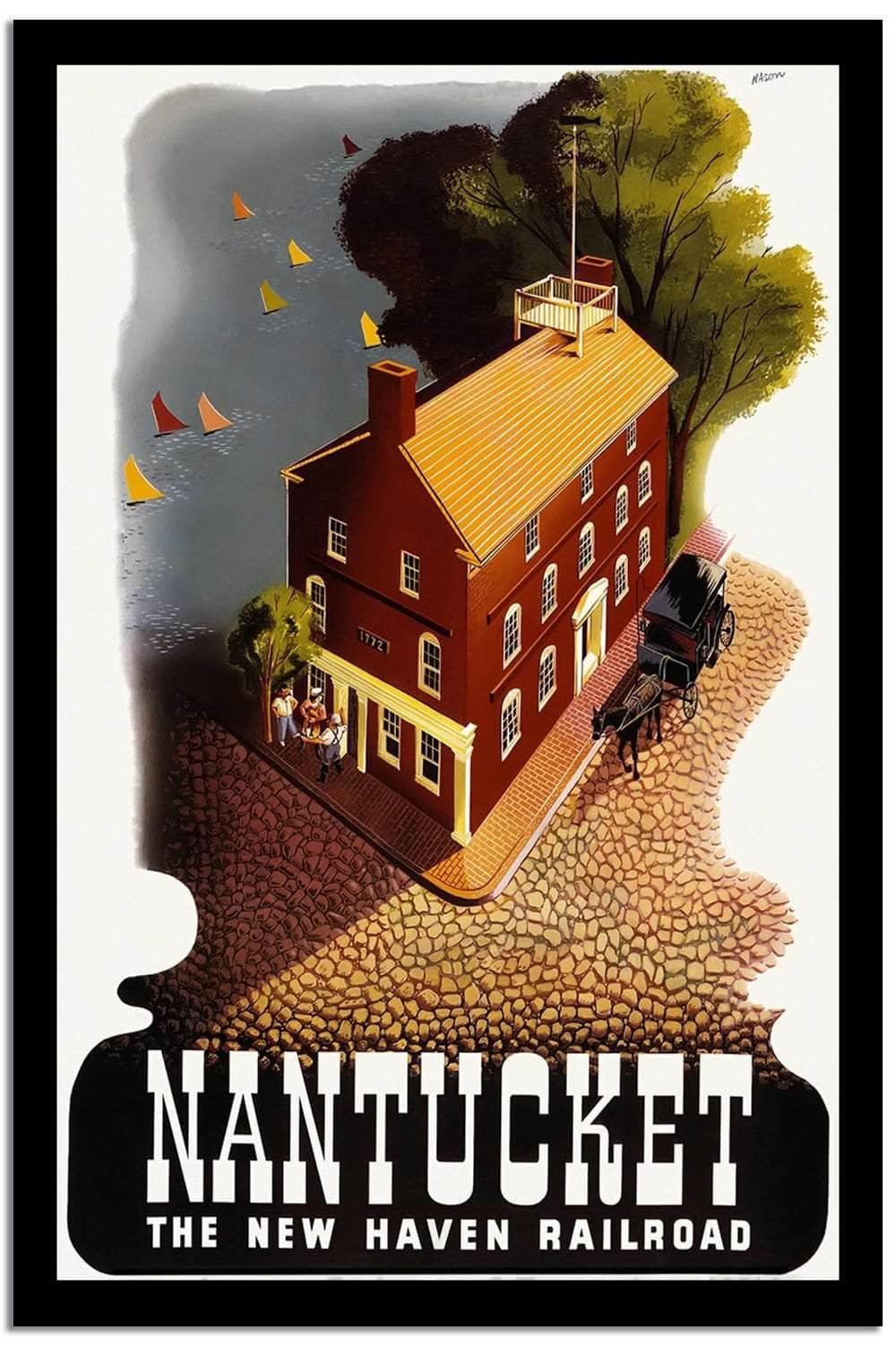 Nantucket (The New Haven Rairoad)  Wpa Vintage Advertising. Fine Art Print