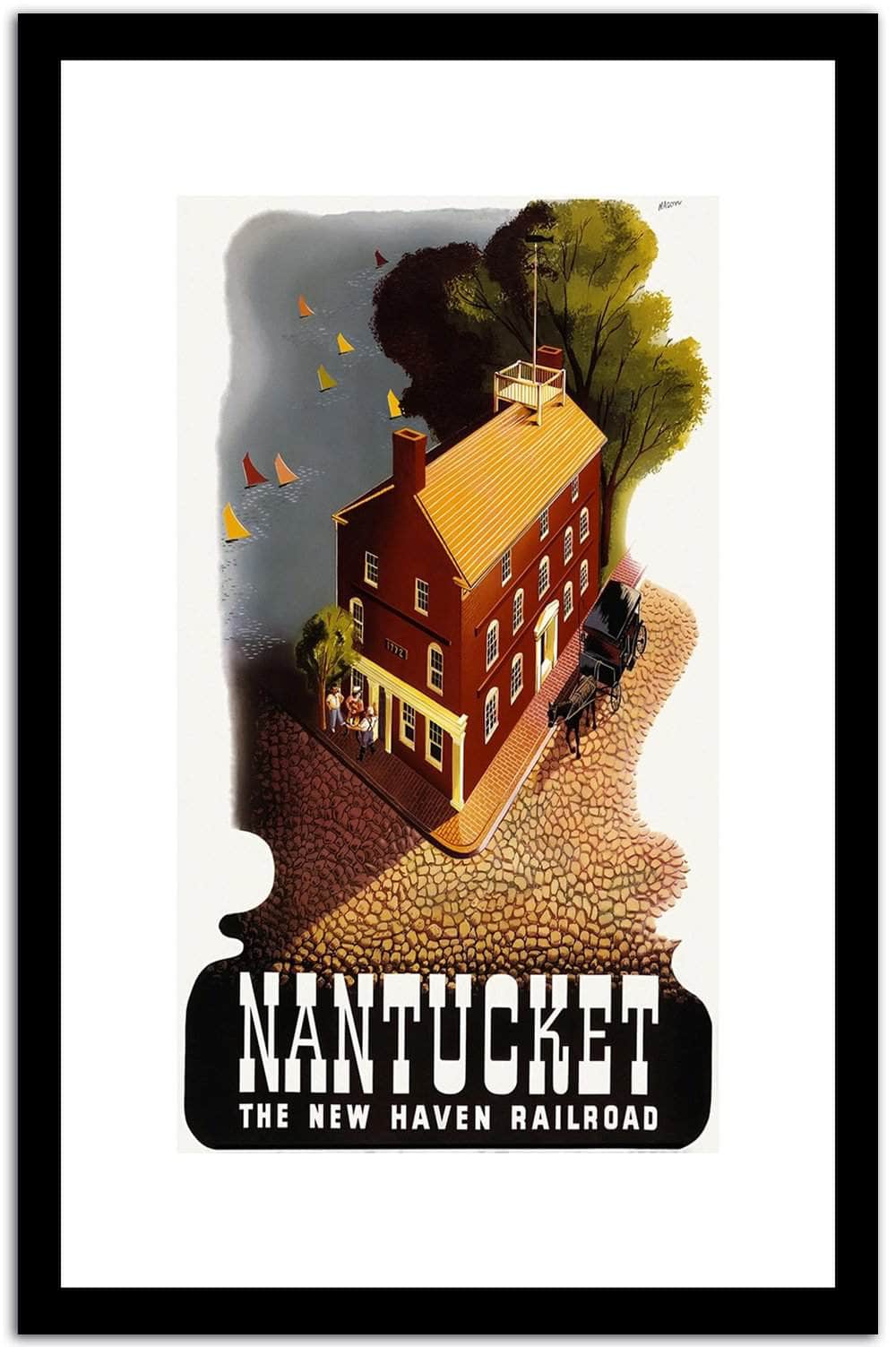 Nantucket (The New Haven Rairoad)  Wpa Vintage Advertising. Fine Art Print