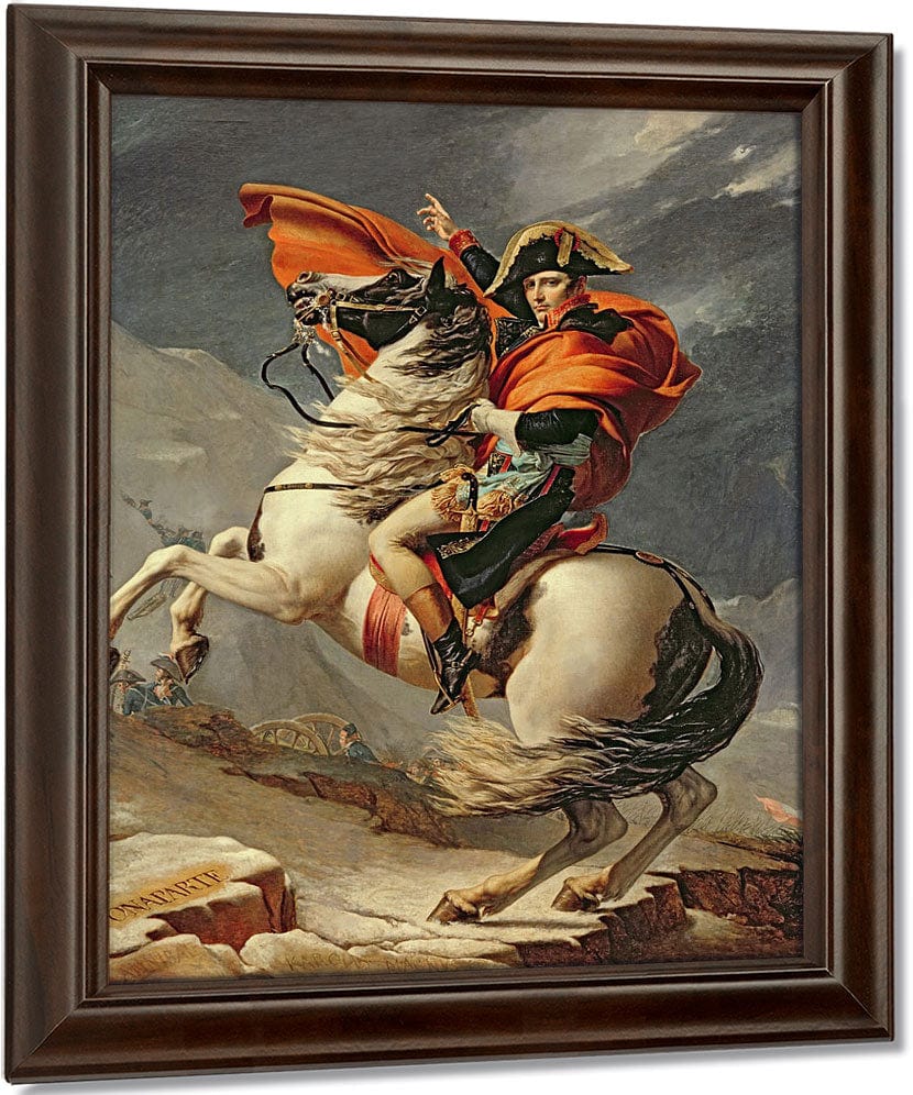 Napoleon Crossing The Alps On 20Th May 1800 By Jacques Louis David Fine Art Print