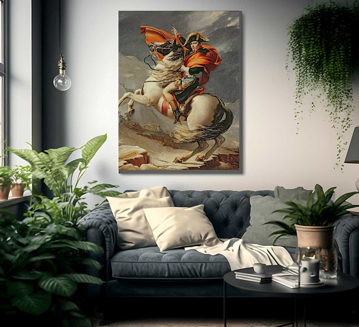 Napoleon Crossing The Alps On 20Th May 1800 By Jacques Louis David Fine Art Print