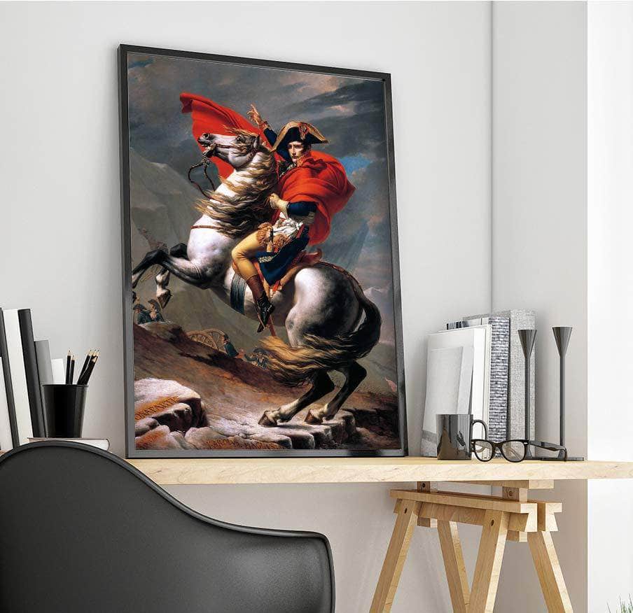 Napoleon Crossing The Alps Painting Jacques Louis David Canvas Art Fine Art Print
