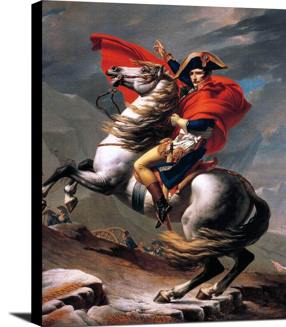 Napoleon Crossing The Alps Painting Jacques Louis David Canvas Art Fine Art Print