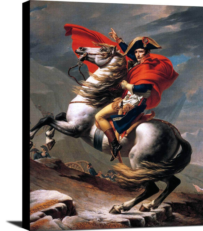 Napoleon Crossing The Alps Painting Jacques Louis David Canvas Art Fine Art Print