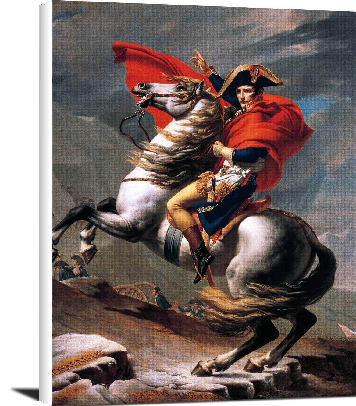 Napoleon Crossing The Alps Painting Jacques Louis David Canvas Art Fine Art Print