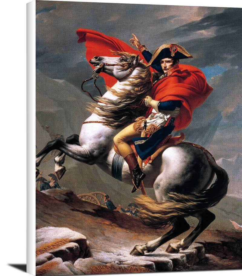 Napoleon Crossing The Alps Painting Jacques Louis David Canvas Art Fine Art Print