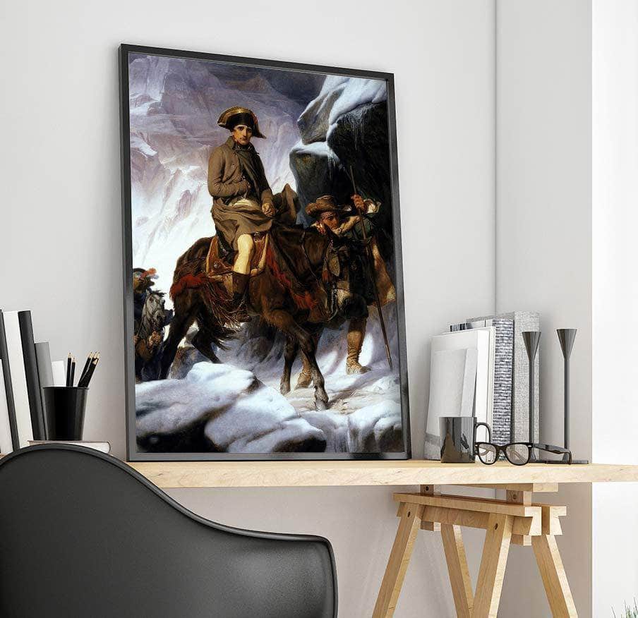Napoleon Crossing The Alps Painting Paul Delaroche Canvas Art Fine Art Print