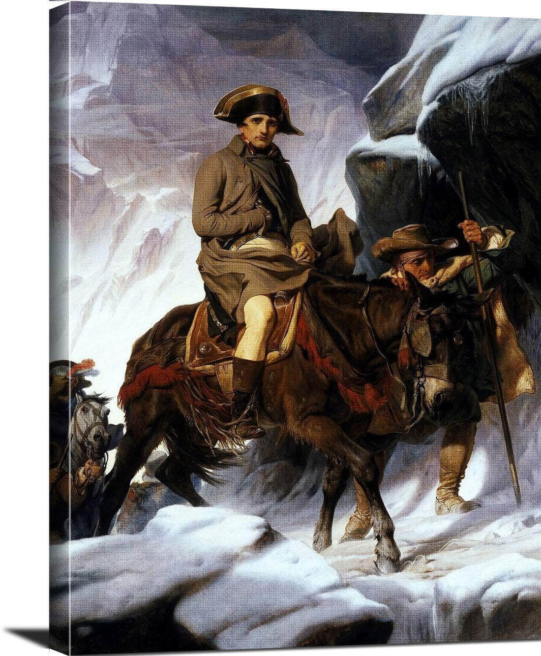 Napoleon Crossing The Alps Painting Paul Delaroche Canvas Art Fine Art Print