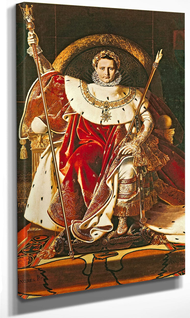 Napoleon I (1769 1821) On The Imperial Throne By Jean Auguste Dominique Ingres Fine Art Print