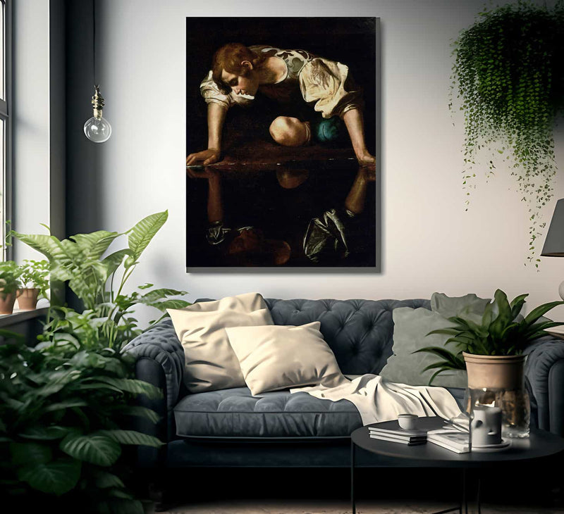 Narcissus  By Caravaggio Fine Art Print