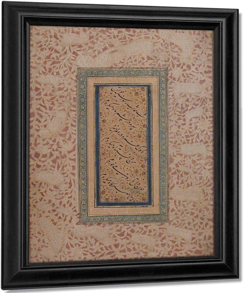 Nasta 1039 Liq Calligraphy 1640 By Bichitr Fine Art Print