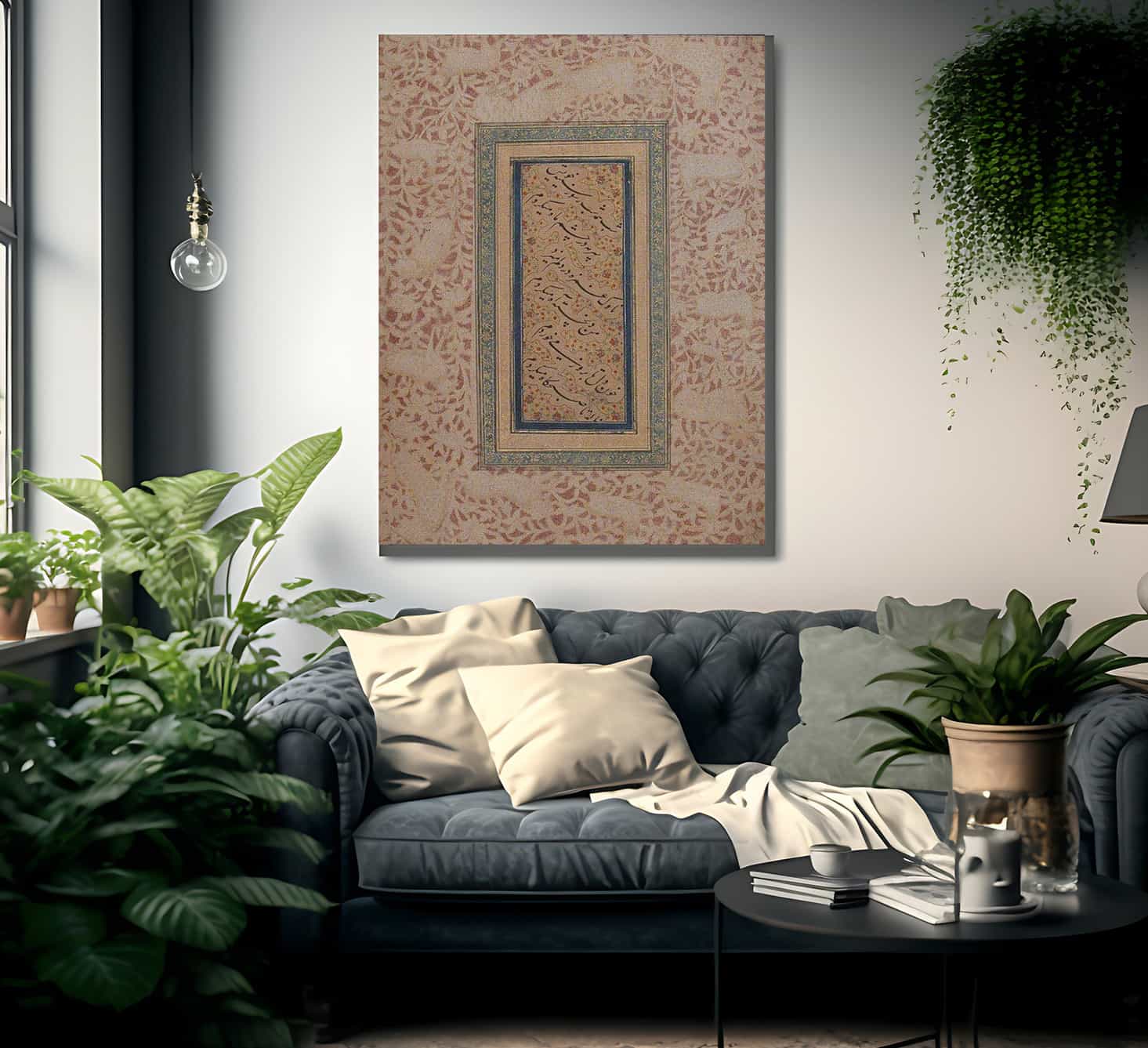 Nasta 1039 Liq Calligraphy 1640 By Bichitr Fine Art Print