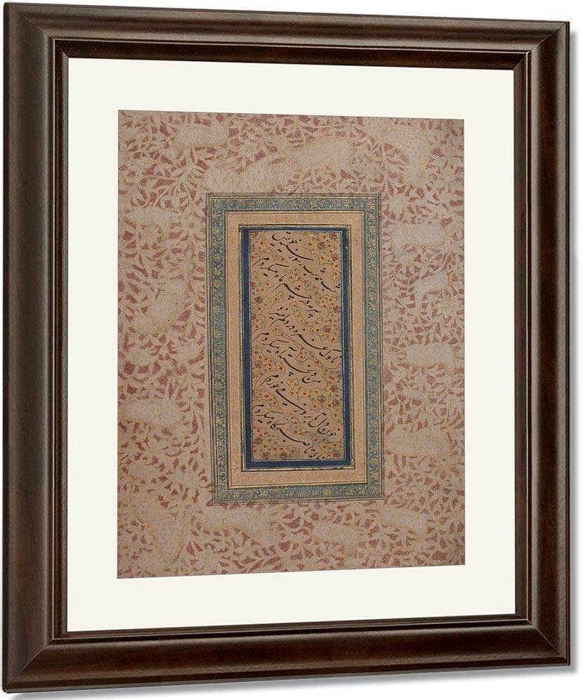 Nasta 1039 Liq Calligraphy 1640 By Bichitr Fine Art Print