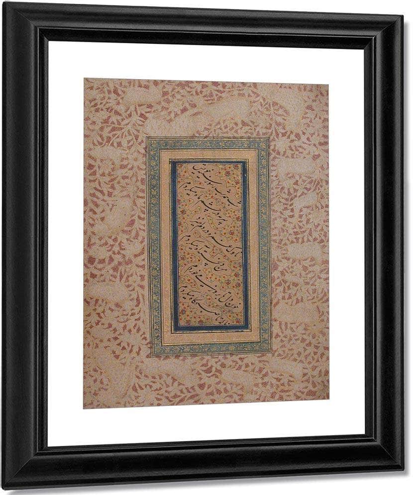 Nasta 1039 Liq Calligraphy 1640 By Bichitr Fine Art Print