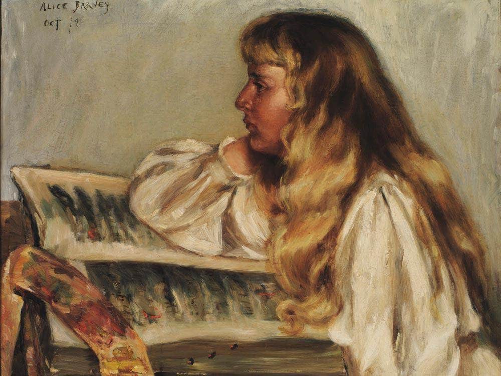 Natalie And Missal By Alice Pike Barney Fine Art Print