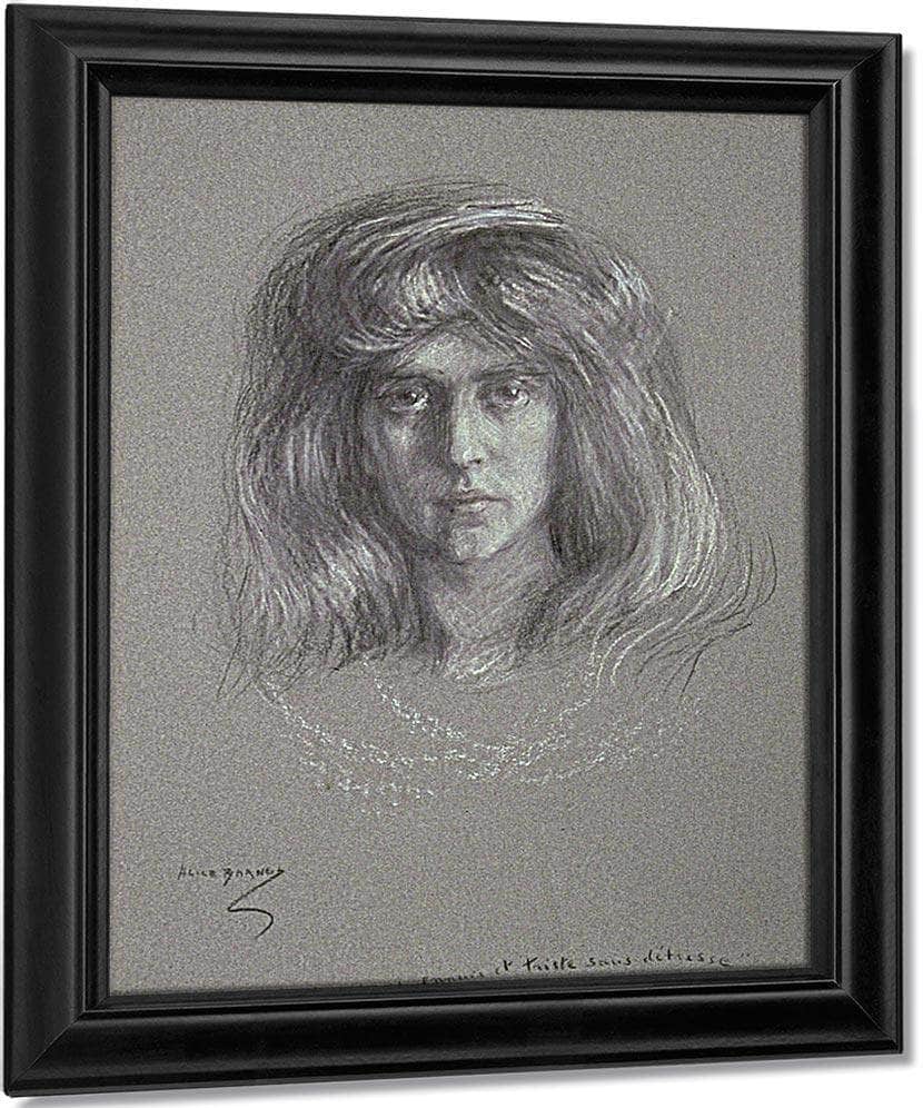 Natalie With Flowing Hair By Alice Pike Barney Fine Art Print