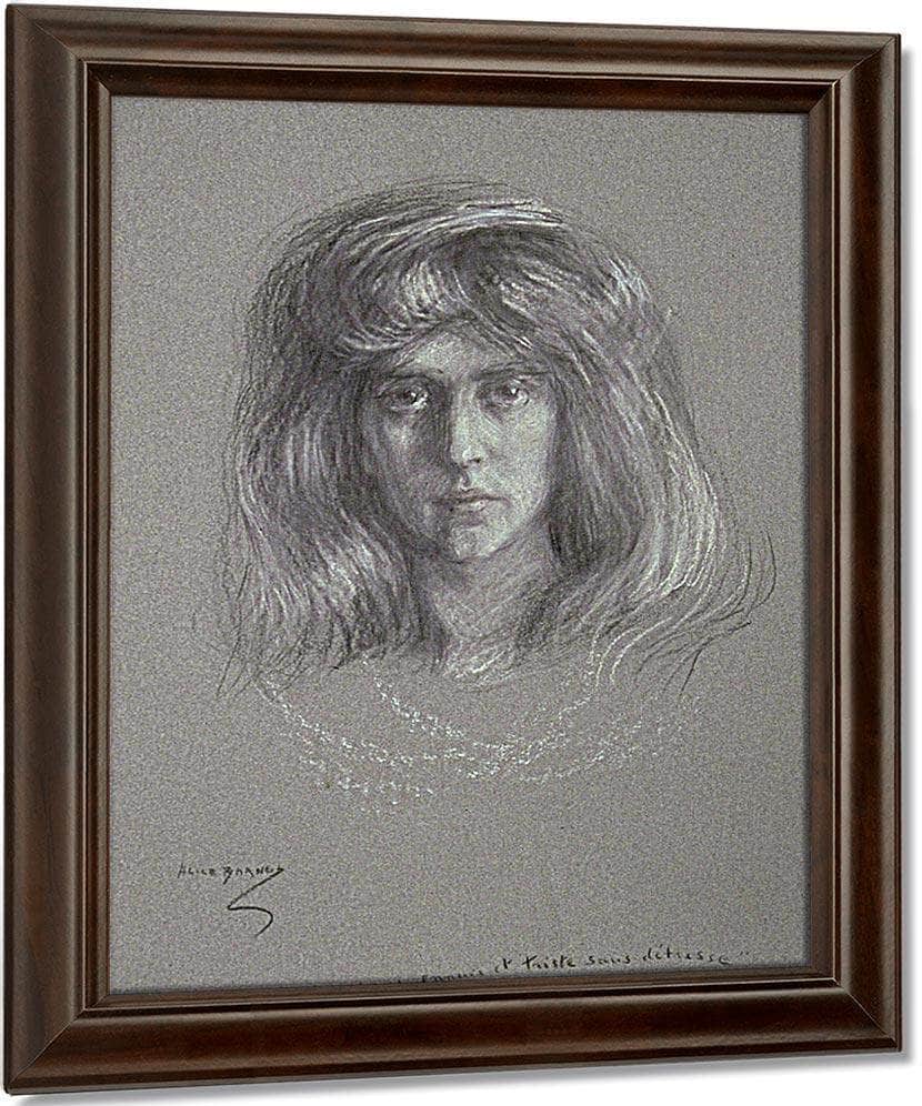 Natalie With Flowing Hair By Alice Pike Barney Fine Art Print