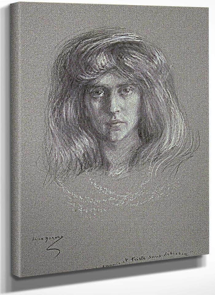 Natalie With Flowing Hair By Alice Pike Barney Fine Art Print