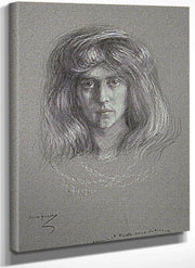 Natalie With Flowing Hair By Alice Pike Barney Fine Art Print