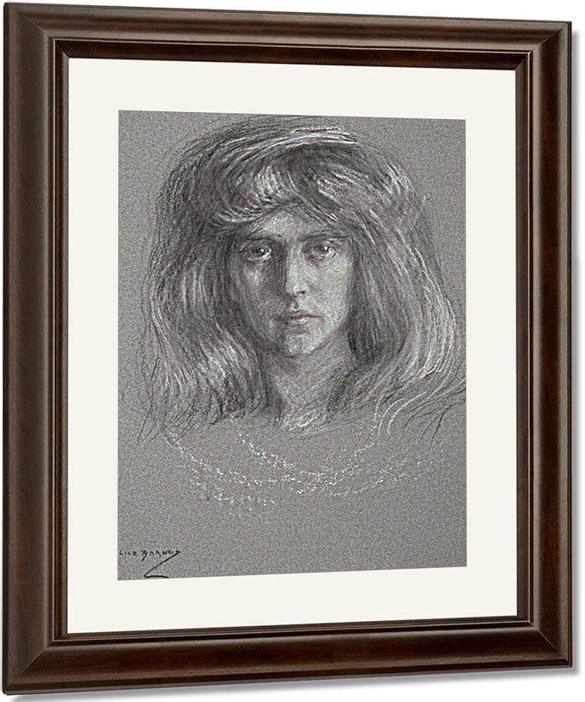 Natalie With Flowing Hair By Alice Pike Barney Fine Art Print