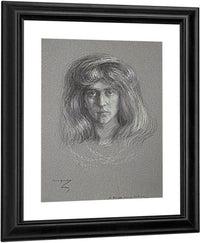 Natalie With Flowing Hair By Alice Pike Barney Fine Art Print