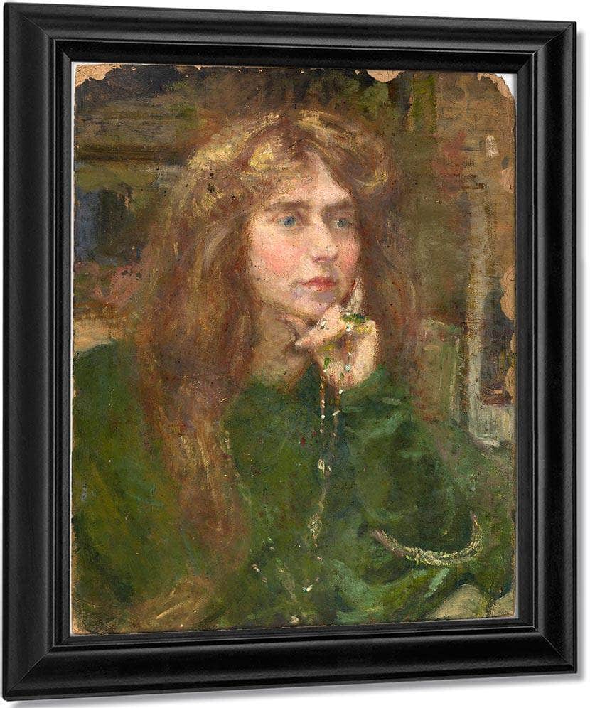 Natalie With Necklace By Alice Pike Barney Fine Art Print