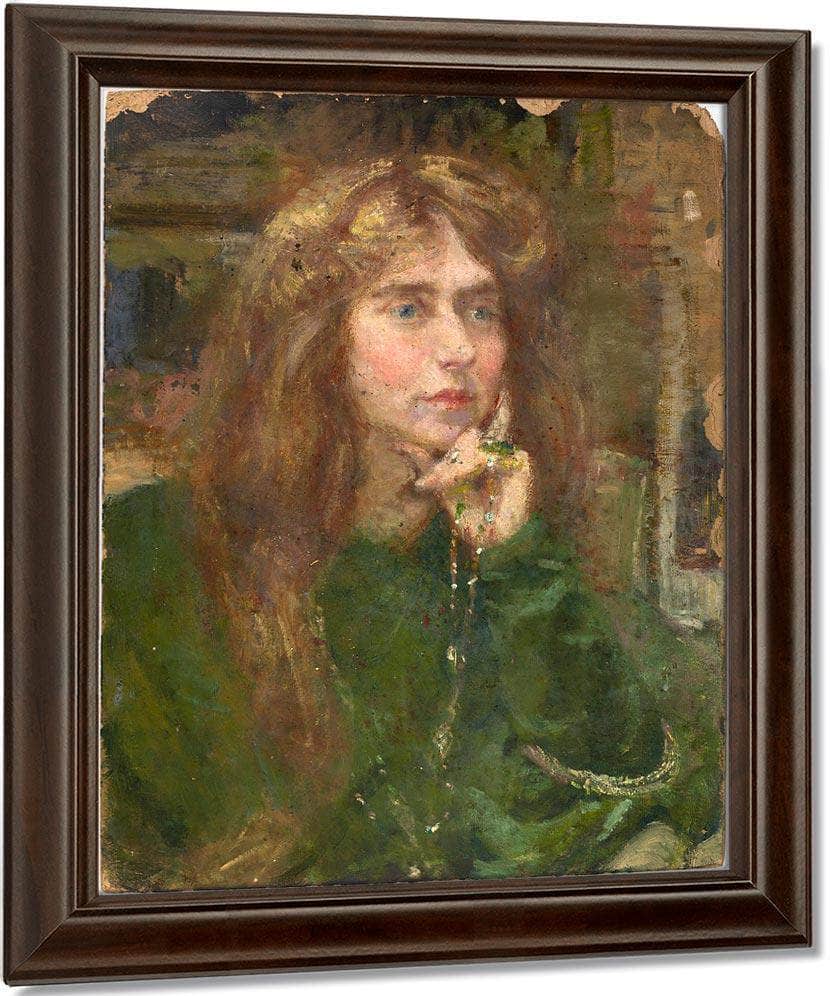 Natalie With Necklace By Alice Pike Barney Fine Art Print