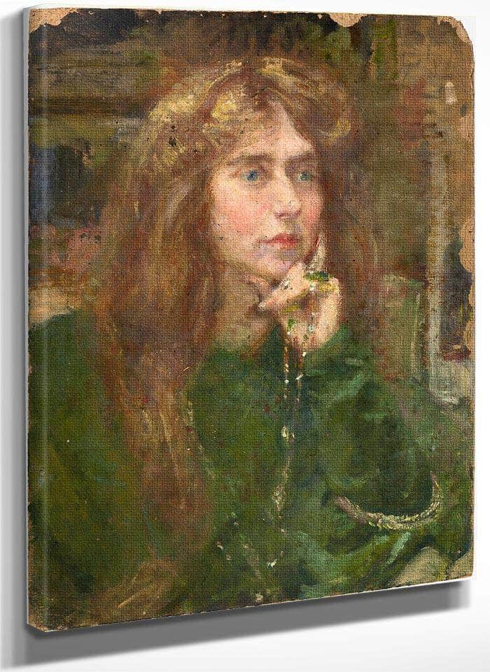 Natalie With Necklace By Alice Pike Barney Fine Art Print