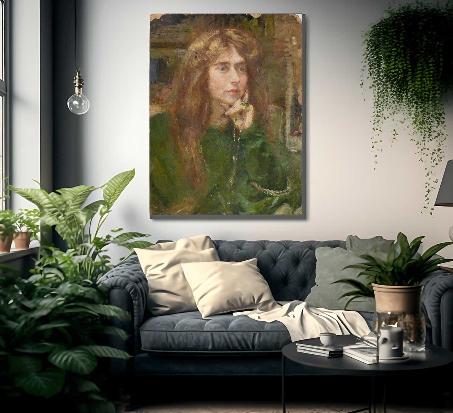 Natalie With Necklace By Alice Pike Barney Fine Art Print