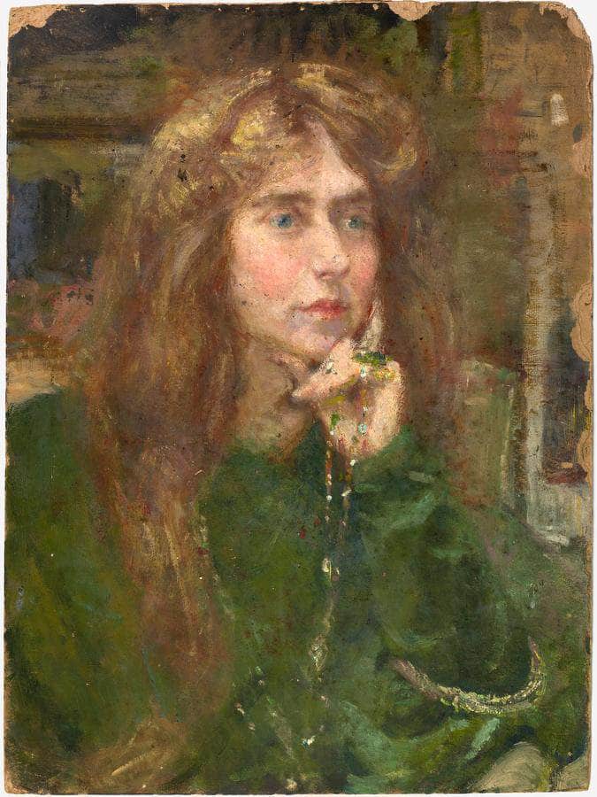 Natalie With Necklace By Alice Pike Barney Fine Art Print