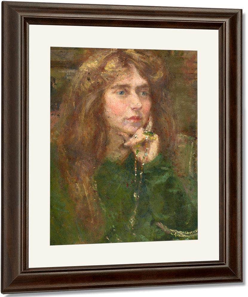 Natalie With Necklace By Alice Pike Barney Fine Art Print