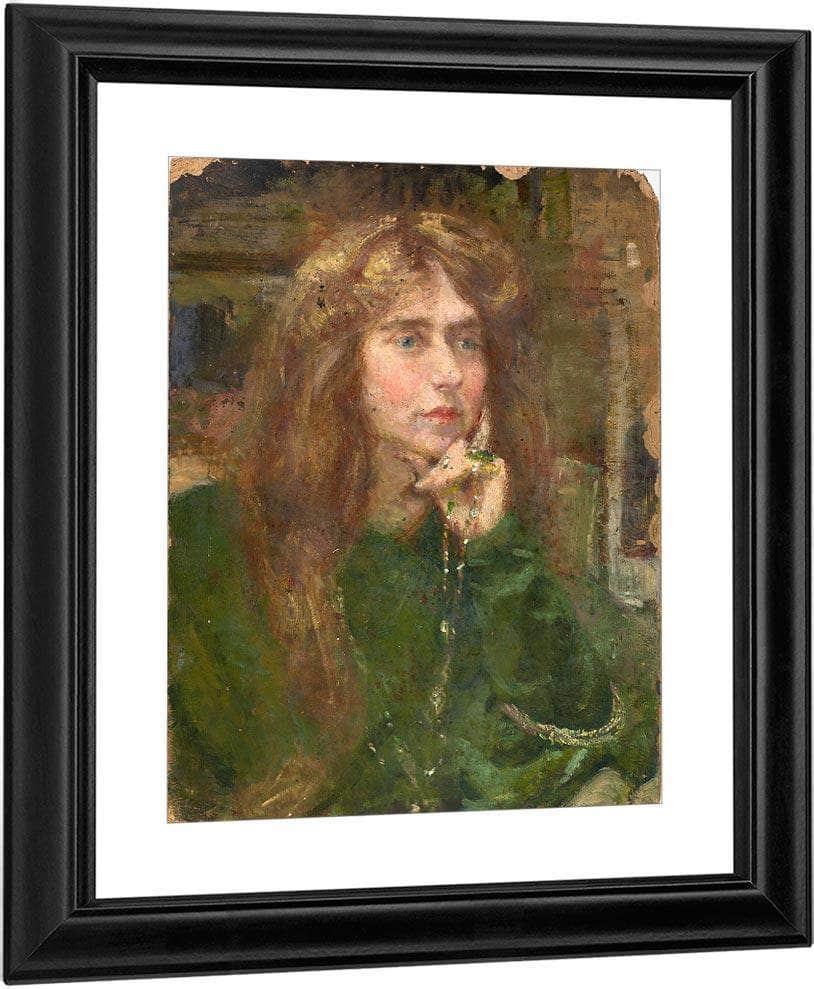 Natalie With Necklace By Alice Pike Barney Fine Art Print