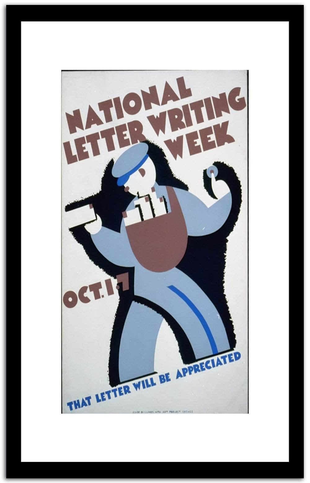 National Letter Writing Week  Vintage Poster Fine Art Print