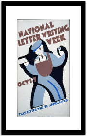 National Letter Writing Week  Vintage Poster Fine Art Print