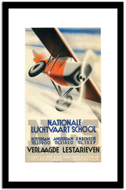 Nationnale Lucht Vaart Shool  Vintage Poster Fine Art Print