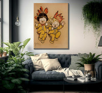 Native American Children By Grace G Drayton Fine Art Print