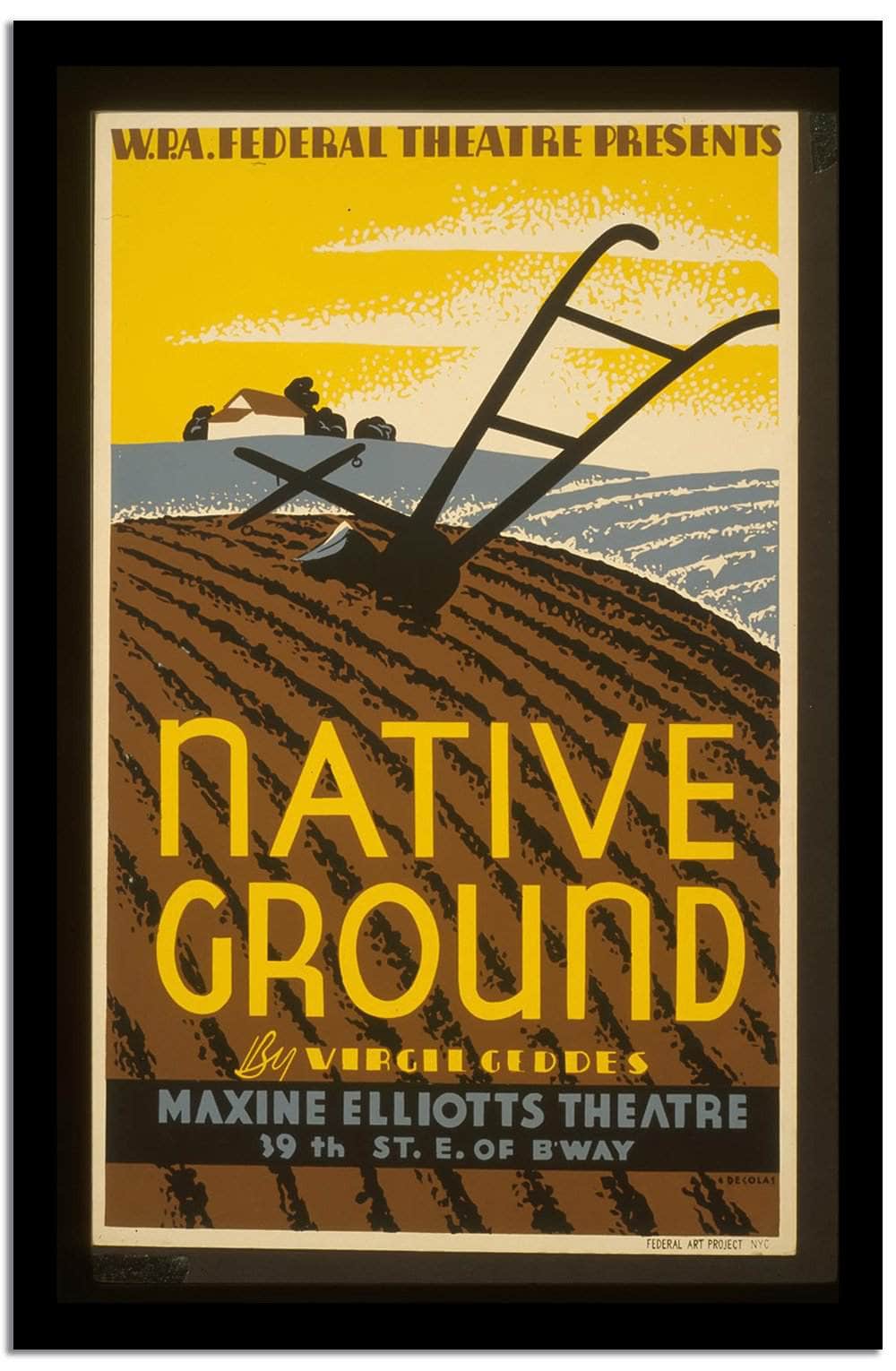 Native Ground  Vintage Poster Fine Art Print