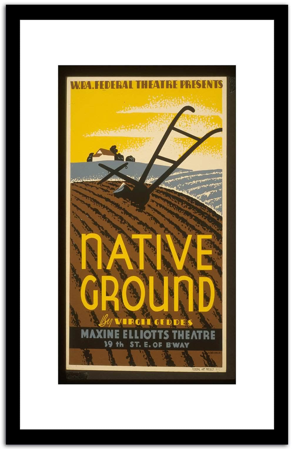 Native Ground  Vintage Poster Fine Art Print