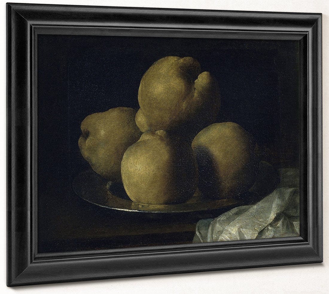 Natura Morta Amb Plat De Codonys By Francisco De Zurbaran Fine Art Print